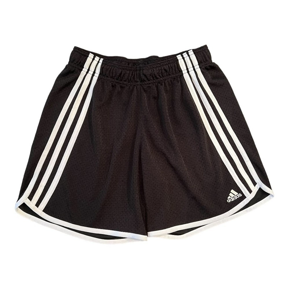 Adidas Shorts Black White Elastic Waist Drawstring Womens Running Size XS